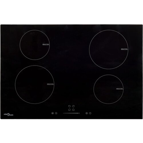 vidaXL Indukcijska plošča s 4 gorilniki na dotik steklo 77 cm 7000 W Cene