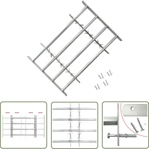 The Living Store Nastavljiva okenska rešetka s 4 prečkami 500-650 mm -, (21738234)