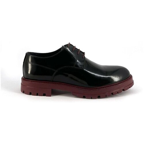 Duca di Morrone Nizki čevlji Italo - Leather Black/Burgundy Črna Cene