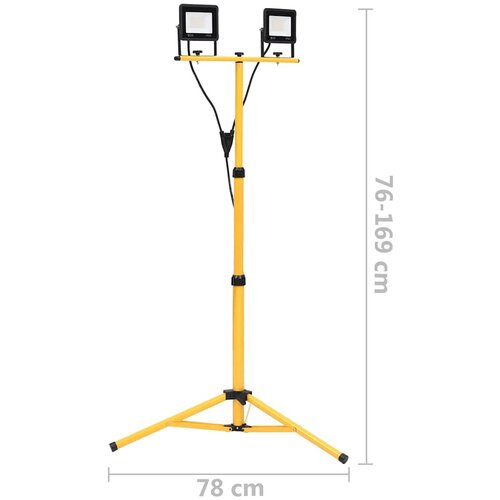  LED reflektor sa stativom 2 x 30 W topli bijeli Slike