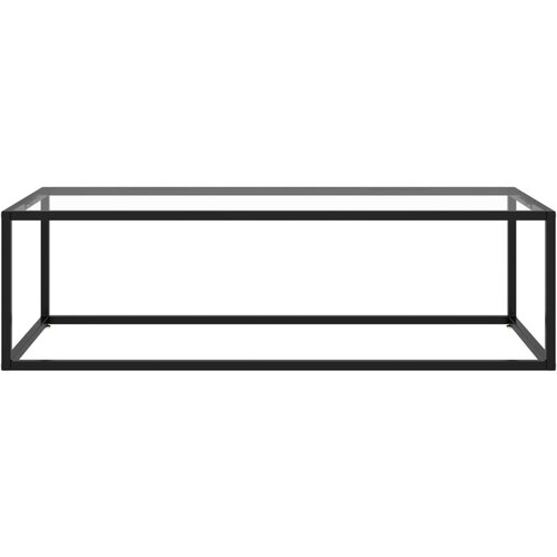 Maison Chic Klubska mizica - kavna mizica - Nizka mizica črna s kaljenim steklom 120x50x35 cm, (21753652) Slike