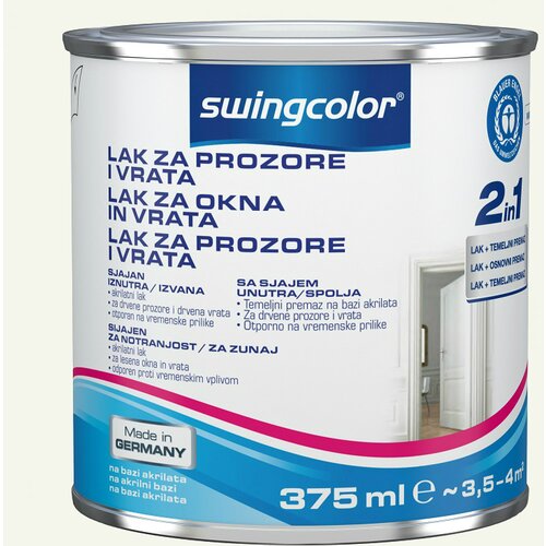 SWINGCOLOR Akrilni lak za okna in vrata (barva: bela, 375 ml) Cene
