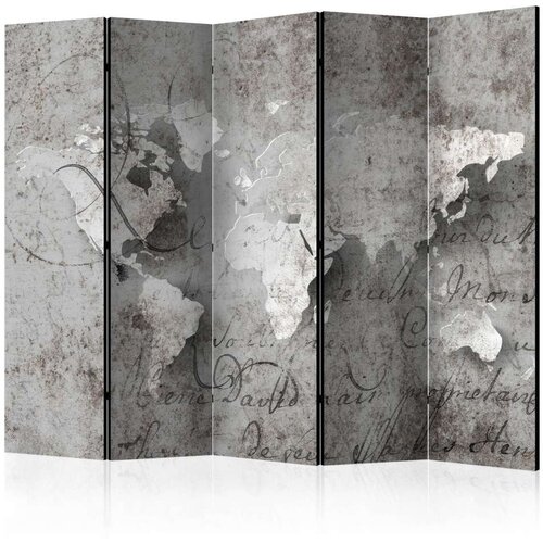  Paravan u 5 dijelova - Map and letter II [Room Dividers] 225x172 Slike