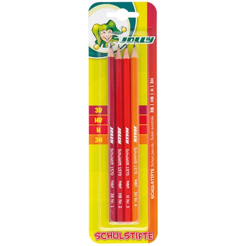 Jolly Grafitni svinčnik različnih trdot, 4 kosi