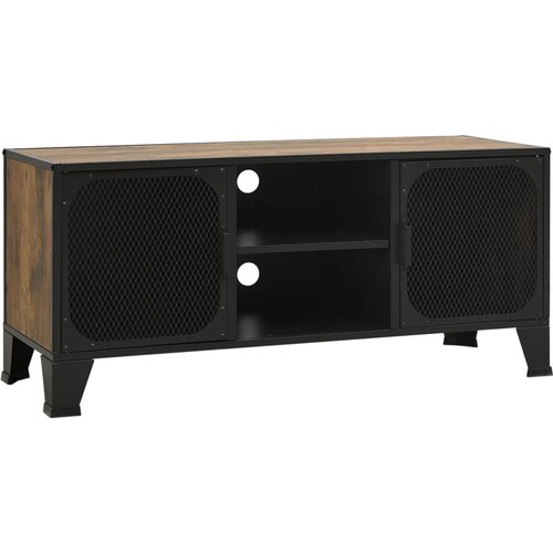 Maison Chic TV omarica - TV stojalo - Televizijska omarica rustikalno rjava 105x36x47 cm kovina in MDF, (21701198) Cene