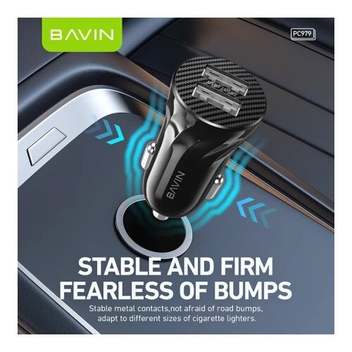 BAVIN Auto punjač 2xUSB + kabl Type-C crna ( 90044 ) Cene