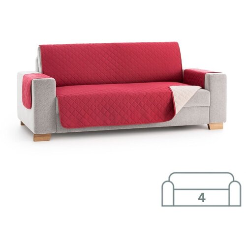 SOFA Dvostransko pregrinjalo za kavč - &amp;scaron;tirised 200 x200 cm rdeča / bež EU kvaliteta Slike