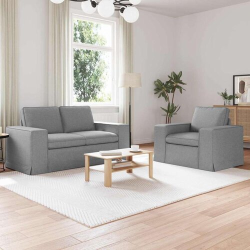 SOFA 2 pcs Svijetlo siva Metal Cene