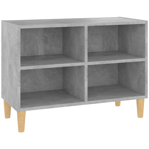 Maison Chic TV omarica - TV stojalo - Televizijska omarica z lesenimi nogami betonsko siva 69,5x30x50 cm, (21699361) Slike