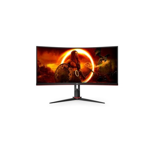 AOC Monitor 34 CU34G2XP/BK, UWQHD, VA, 180Hz, 1ms, HDMIx2, DPx2, USB, zakrivljen, gaming Cene