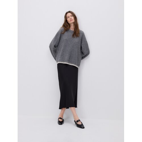 Reserved LADIES` SWEATER - tamnosivo Cene