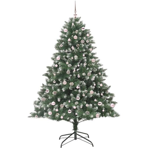 VidaXL Umjetno božićno drvce s stalakom Zelena 160 x 160 x 240 cm Slike
