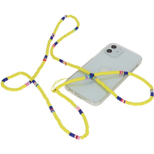 AVIZAR Phone Jewel 110 cm kroglice Heishi, zbirka Heishi - rumena, (20763463) Slike