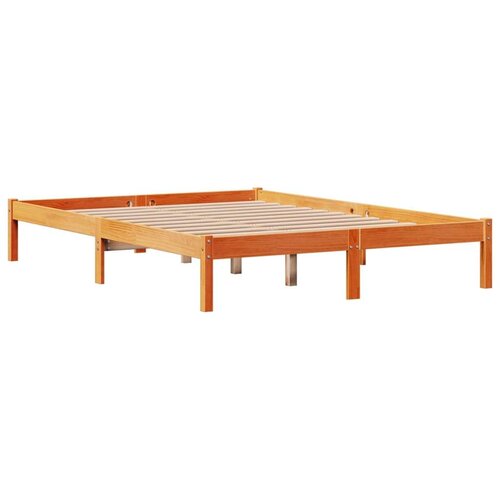 VidaXL okvir kreveta s uzglavljem vo&amp;scaron;tano smeđi 150x200 cm od borovine Slike