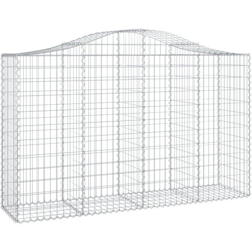  Lučne gabionske ko&amp;scaron;are 9 kom 200x50x120/140cm pocinčano željezo Slike