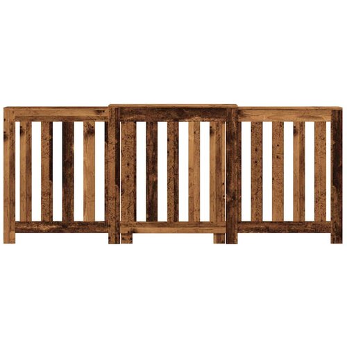 VidaXL Pokrov za radijator boja staro drvo 205x21,5x83,5 cm drveni Slike