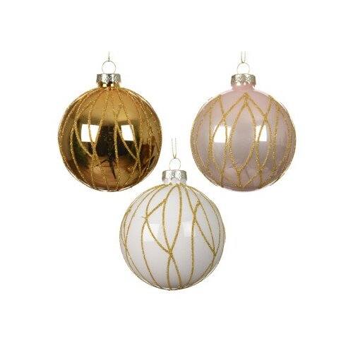 DEKOR DOM dekoracija - hanging bauble glass 8cm 071459 - assorted - kmg ( 045646 ) Cene