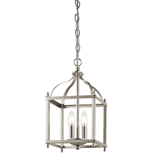 Elstead Lighting Elstead Larkin 2 majhni stropni obesalni svetilki, bru&scaron;en nikelj, E14, (22098745) Cene