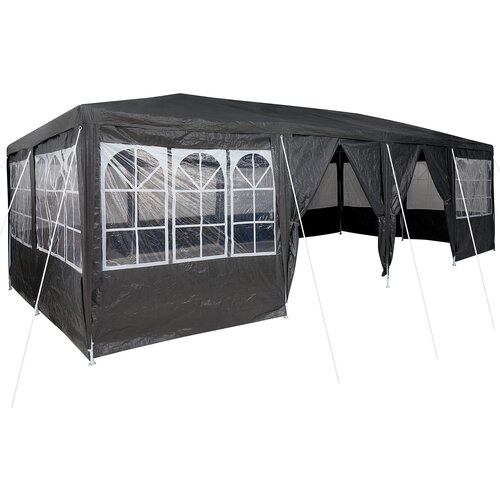 vidaXL paviljon za zabave z 12 stranskimi stenami antracit 8x4 m pe Cene
