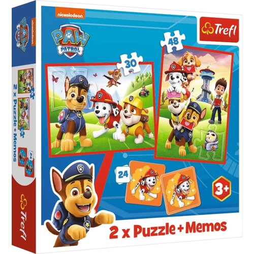 Puzzle Memorijske kartice 2u1 Paw Patrol Pas i tim u akciji Trefl 93337 Cene