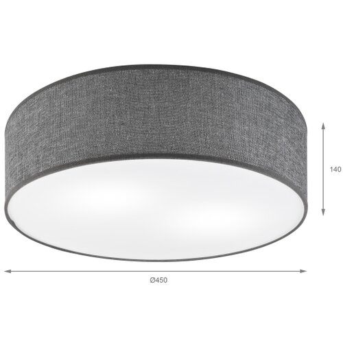  plafonsko svetlo sirja 2xE27/15W/230V prečnik 45 cm sivo Slike