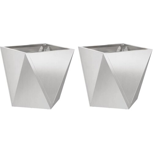  Sadilica 2 pcs Srebrno 40 x 40 x 40 cm Nehrđajući čelik Slike
