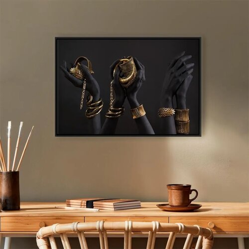 Slika - Midass Touch (1 Part) Wide 120x80 U crnom drvenom okviru Slike