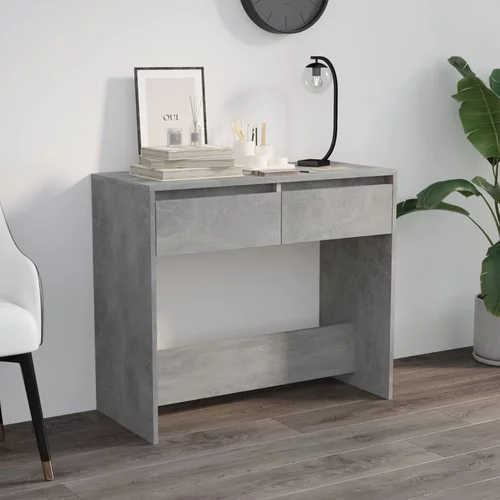 vidaXL Konzolni stol siva boja betona 89 x 41 x 76,5 cm čelični
