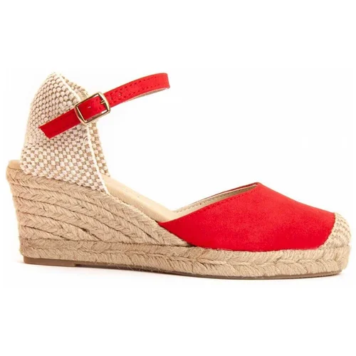 Leindia Espadrile 95835 Rdeča