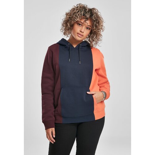 Urban Classics Women&amp;#039;s Tripple Hoody redwine/midnightnavy Slike