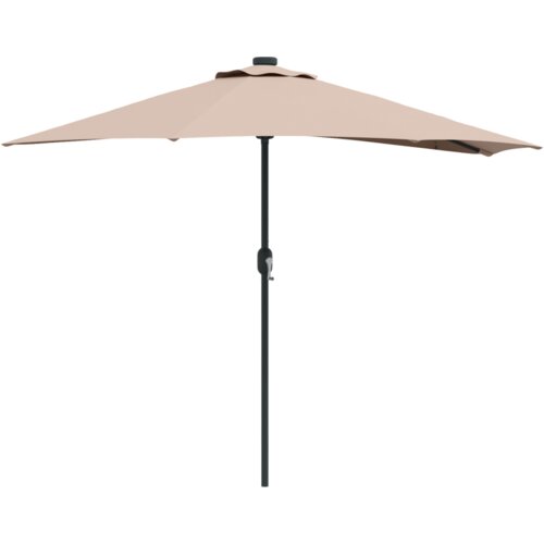 VidaXL Vrtni suncobran Sivo-smeđa 294 x 150 x 224 cm tkanina Slike