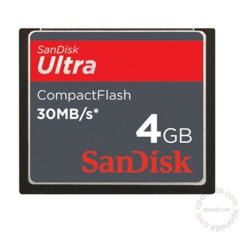 Sandisk Compact Flash Card 4GB ultra II 30 mb/s 66126 memorijska kartica Slike