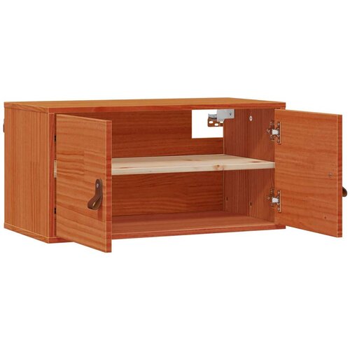  Ormar za Zid Vosak smeđa 80 x 30 x 30 cm Čvrsto borovo drvo Slike