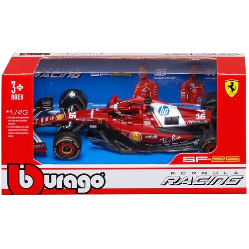 Bburago Ferrari SF-25 F1 trkaći automobil, metalni model u mjerilu 1:43 (Charles Leclerc #16) Cijene