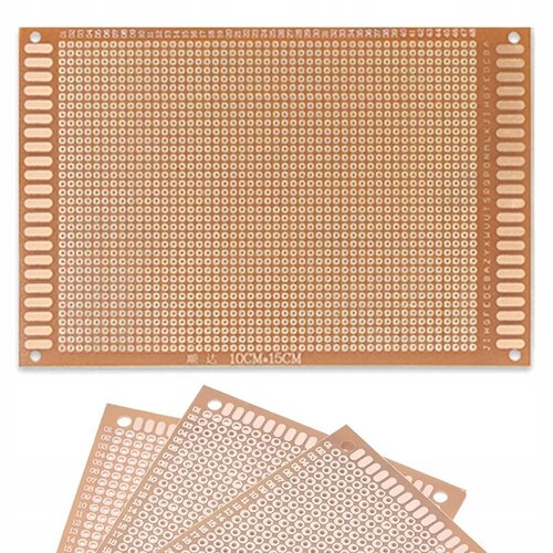 Rosfix Enostranska Univerzalna Prototipska Tiskana Plo&scaron;ča 100 X 150 Mm &ndash; THT Montaža, Raster 2,54 Mm, 4 Montažni Luknji, (5000243658) Cene