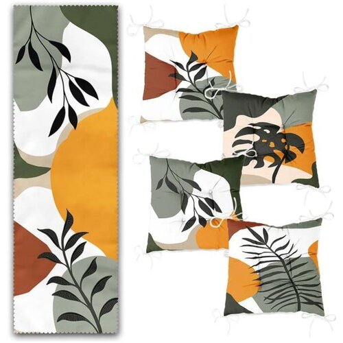 Mila Home Komplet namiznega tekača in sedežnih blazin 5 ks Illustrated Autumn – Cene