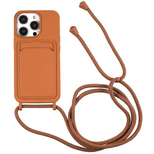 INORCO Za&amp;scaron;čitna torbica za iPhone 13 Pro 6,1-palčni tekoči silikonski ovitek za telefon proti padcu z režo za kartico, trak, (22033462) Slike