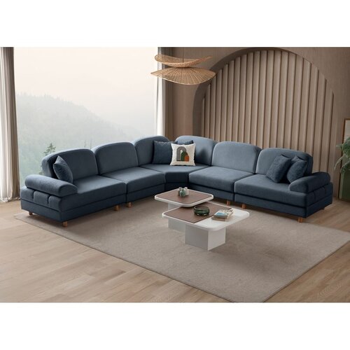 Atelier Del Sofa Aries Modular L ugaona garnitura na razvlačenje 315 × 315 cm, teget Cene