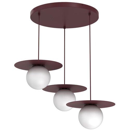 Luster na sajli FLAT 3xE27/15W/230V bordo Slike
