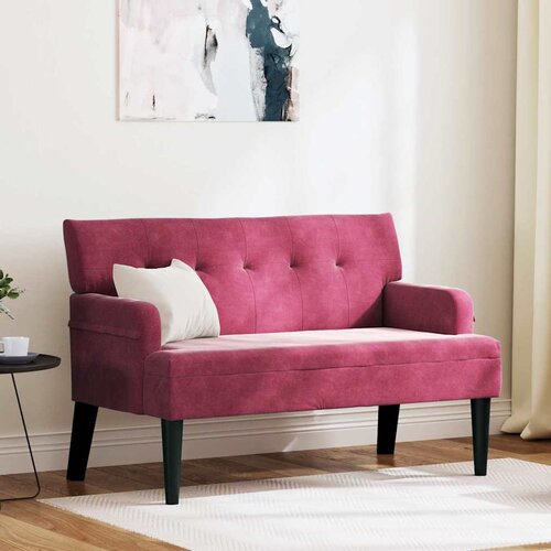 vidaXL Chesterfield klupa Vinska crvena 112 x 65.5 x 75 cm Bar&scaron;un Cijene