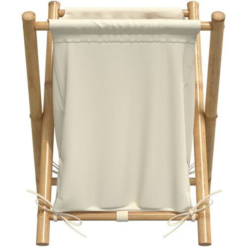 VidaXL Ko&amp;scaron;ara za rublje krem bijela 45 x 55 x 63 5 cm od bambusa Slike
