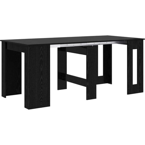  Blagovaonski stol 180 x 85 x 75 cm Konstruirano drvo Crni hrast Slike