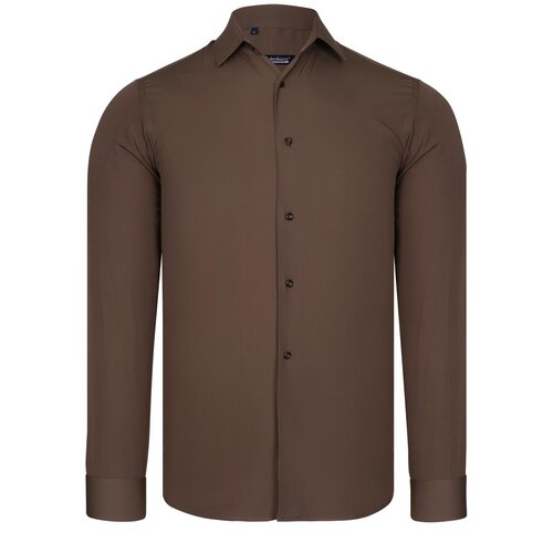 Dewberry G726 MEN&amp;#039;S SHIRT-COFFEE Slike