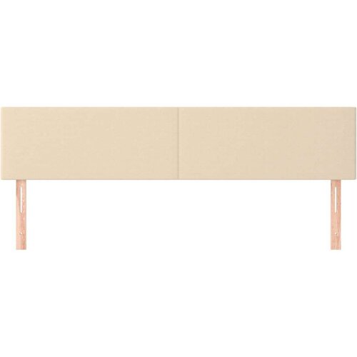  Uzglavlja 2 kom krem 80x5x78/88 cm od tkanine Slike