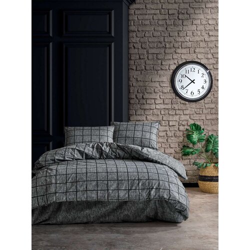 Lessentiel Maison Komplet posteljine Kare, 200x220 cm, Siva Cene
