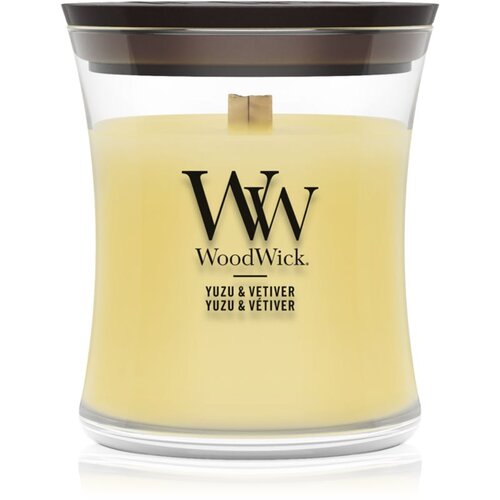 WoodWick Yuzu & Vetiver di&scaron;eča sveča z lesenim stenjem 275 g Cene