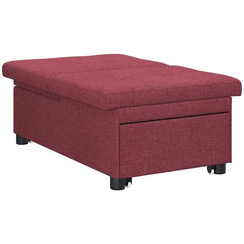  Krevet-sofa na razvlačenje Vinska crvena 194 x 50 x 82 cm Slike