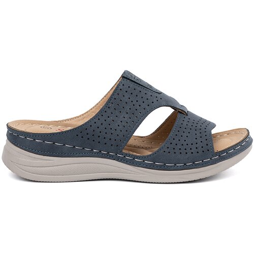 SEASTAR Blue comfortable flip-flops with cutouts Slike