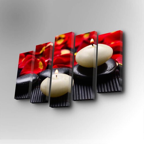 Wallity 5PUC-045 multicolor decorative canvas painting (5 pieces) Cene