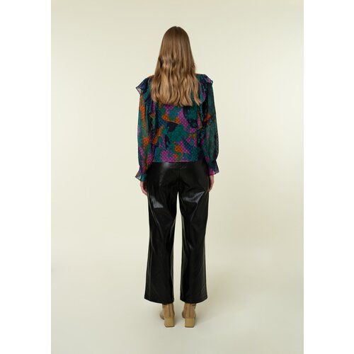 FRNCH PARIS Bluza &amp;#039;Janet &amp;#039; zelena / lila / oranžna / črna Slike